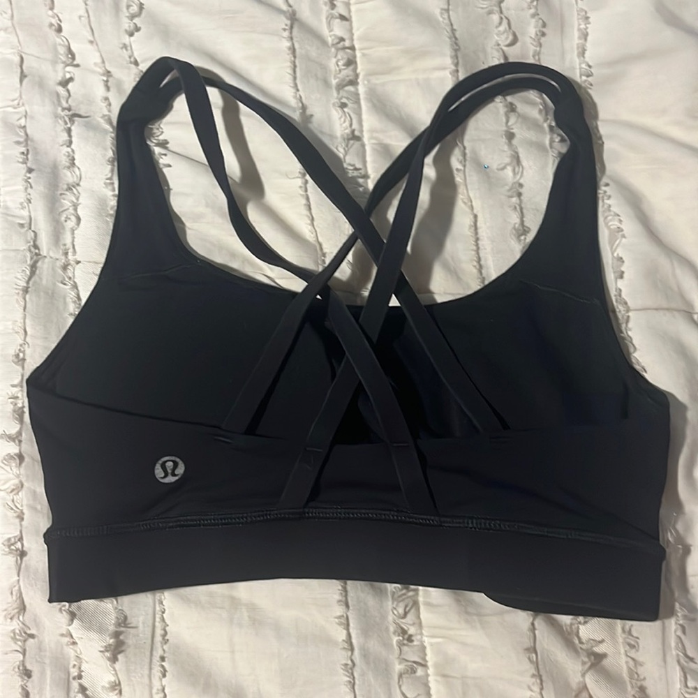 black lululemon energy bra size 4